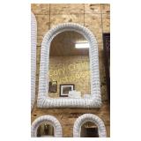 Whicker White Arched Mirror