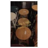 3 Wood bar stools