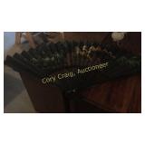 (3) large ornate fans