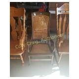 Cane back and seat rocker