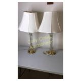 Matching pr. Glass Table Lamps