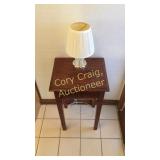 Hallway Table With Lamp and Misc