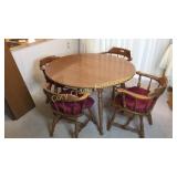 Ethan Allen Hard Rock Maple Table w/ 4 Chairs A