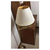 Pr. of  brass floor lamps