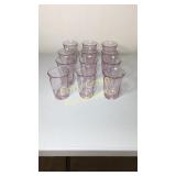 (12) Pink Drinking Glasses