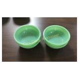 Set of (4) Jadite Fire King  Bowls 5 5/8"