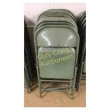 (10) Metal chairs Green