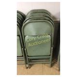 (10) Metal chairs Green