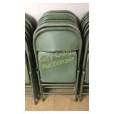 (10) Metal chairs Green