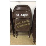 (6) Brown Metal Chairs