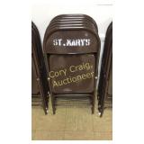 (6)  Brown Metal Chairs