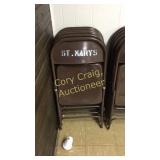 (6) Brown Metal Chairs