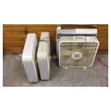 (3) 20" Box fans, work, need cleaned