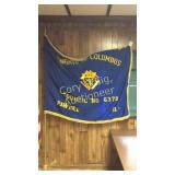 K of C Council 6376 Flag, Pawnee, IL w/ Stand