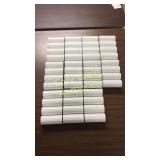 (11) sets of White K of C poker chips