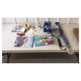 India dolls, marbles, Christmas stencils, water