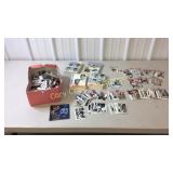 Football cards, baseball books