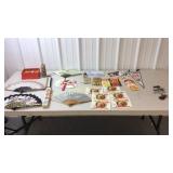 Japanese fans, hair nets, foreign coins of the