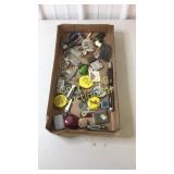 Vintage Bottle openers, old buttons, belt b