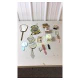 Jewelry boxes, mirrors, hair brushes,