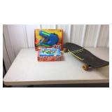 Super soaker, usa floor puzzle, skate board