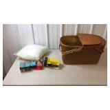 Red man basket with misc