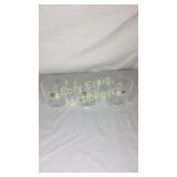 Set Of 3 Cut lead Crystal Whiskey Glasses By