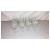 Cut Crystal Wine Glasses 8 White