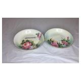 Hand Painted Bowles Marked O.P Co. Syracuse