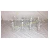 Set of 8 Crystal Frosted Nude Stem Wine