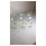 Etched and Cut Wine Glasses Short and Tall