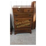 Solid Walnut Chest 6 Drawers