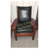 Cherry wood side chair