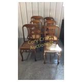 6 Oak Dinning Room Chairs