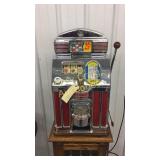 Jennings club chife .25 poker machine lights up