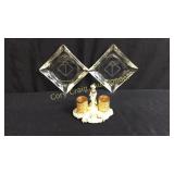 Dual lipstick holder #45/60 marked "SF", (2)