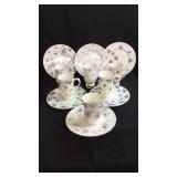 (9) floral plates with (6) cups  marked Royal