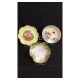 Hand painted Nippon Clover Slope bowl with gold