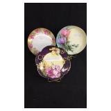 (3) misc. hand painted plates