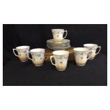 (6) cups and (5) plates china, Made in Germany,