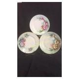 (3) Hand painted plates (unmarked)