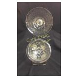 (2) glass bowls (one is old pressed glass)