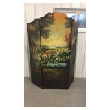 Canvass Three Hand Painted Panels with Country