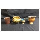 Wood crushing pot, 2 Gold pots 1 Cooper pot