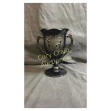 Vintage Black Vase Damage on Rim