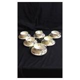 6 Cups & Saucers Marlborough Royal Petal