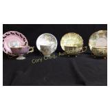 Misc cups and saucers. (1) Pink and floral with