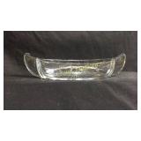 Pressed glass (boat shaped) pickle dish (with