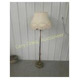 Four socket Brass Floor Lamp With Green Marble