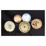 5 hand painted dessert plates (Haviland,